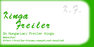 kinga freiler business card